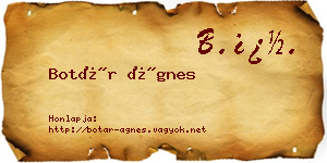 Botár Ágnes névjegykártya