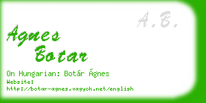 agnes botar business card
