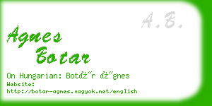 agnes botar business card